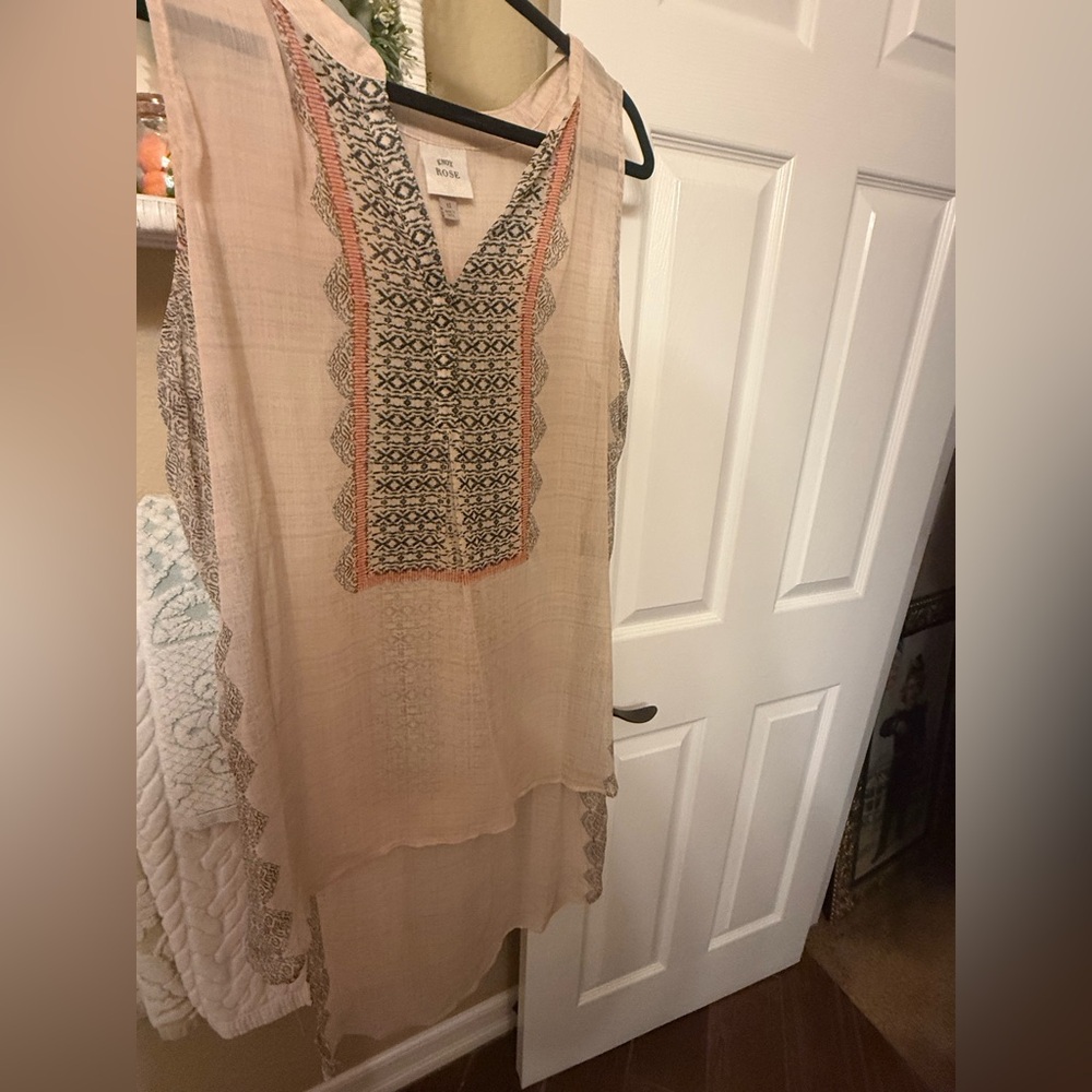 Knox Rose Dusty Rose Sleeveless High Low Tunic